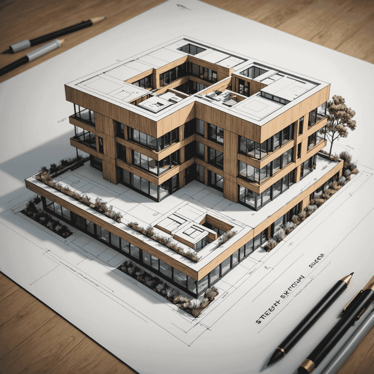 SketchSign logo featuring a 3D architectural sketch