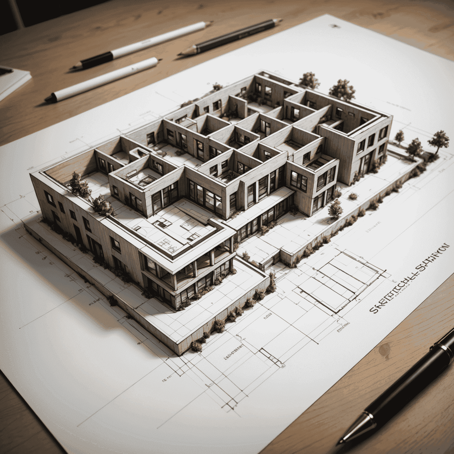 SketchSign logo featuring a 3D architectural sketch